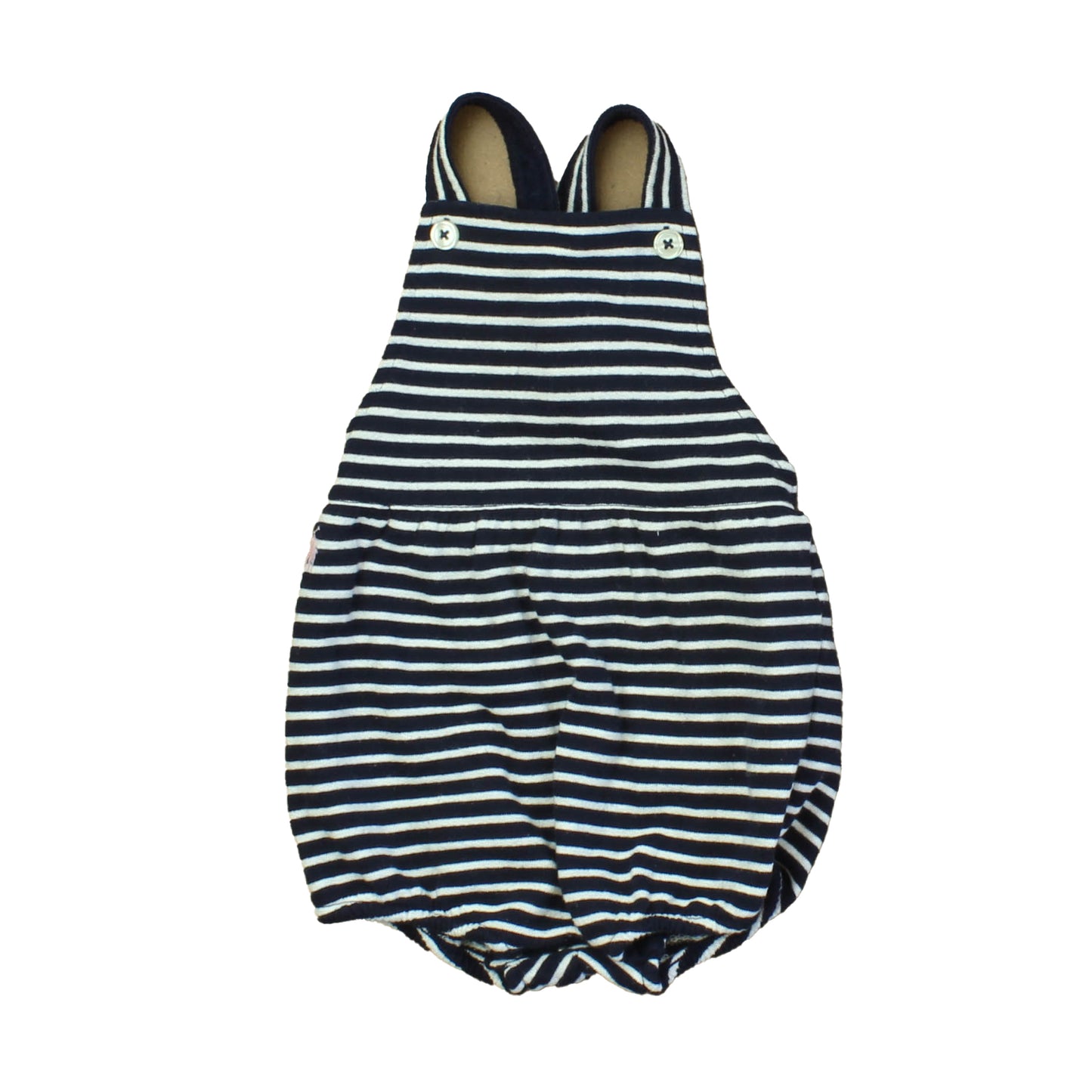 Ralph Lauren Boys Blue | White | Stripes Overall Shorts Size: 12 Months Blue | White | Stripes
