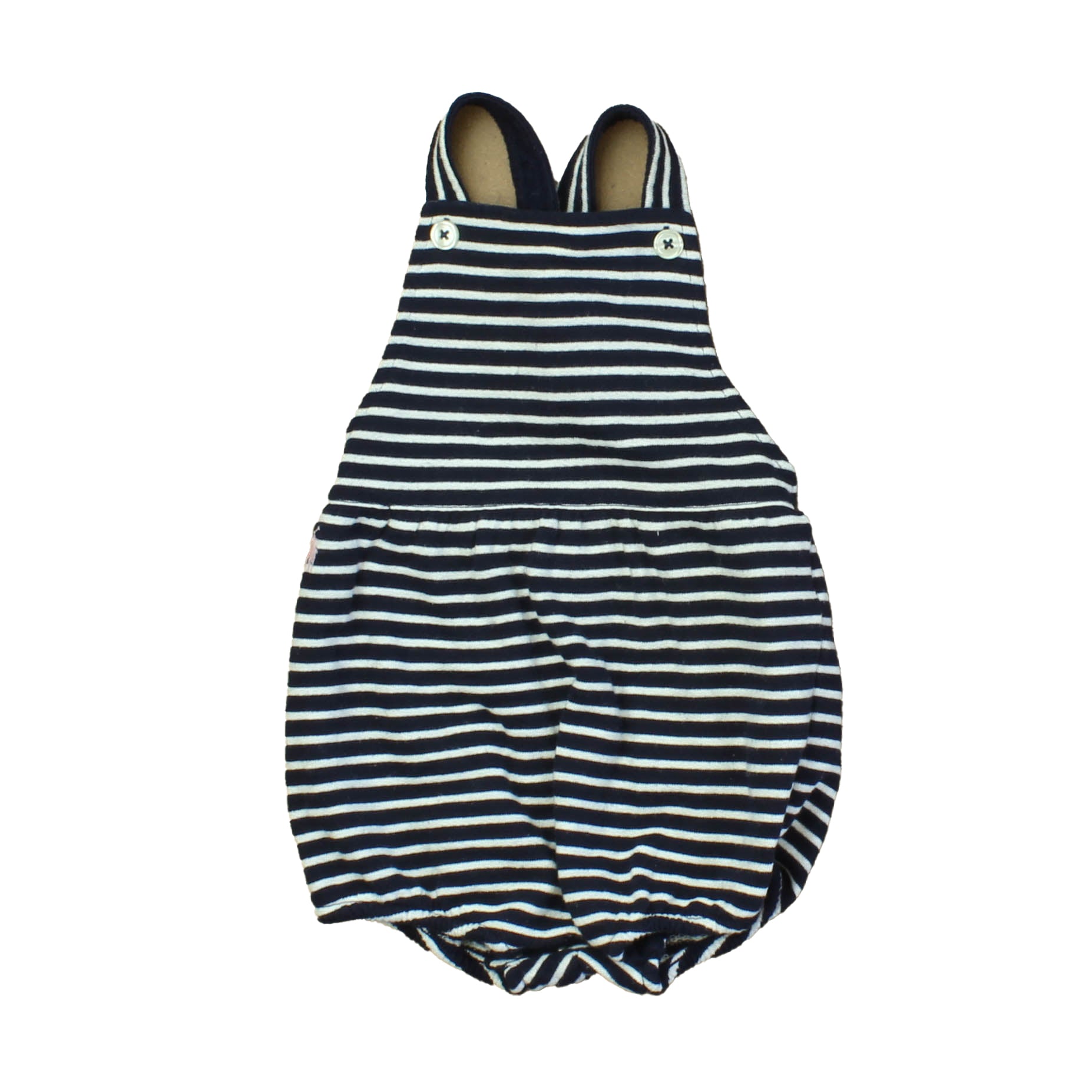 Ralph Lauren Boys Blue | White | Stripes Overall Shorts Size: 12 Months Blue | White | Stripes
