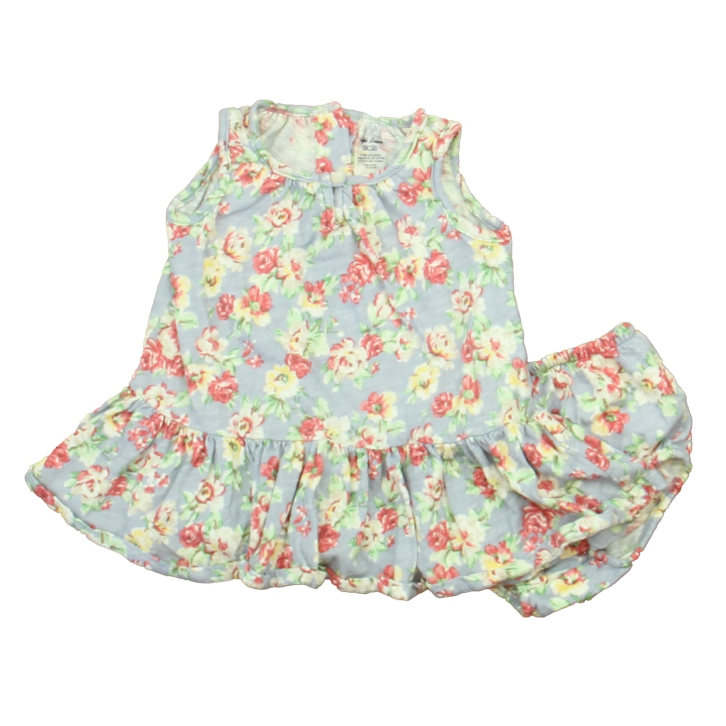 Ralph Lauren Girls Blue Floral Dress Size: 3 Months Blue Floral