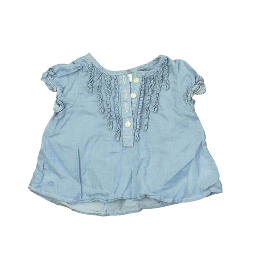 Ralph Lauren Girls Blue Blouse Size: 3 Months Blue