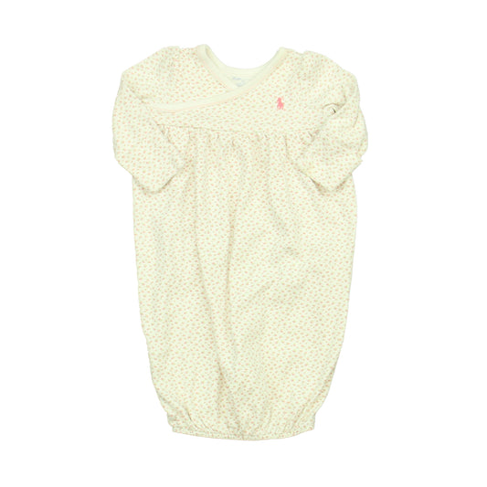 Ralph Lauren Girls Ivory | Pink Nightgown Size: 3 Months Ivory | Pink