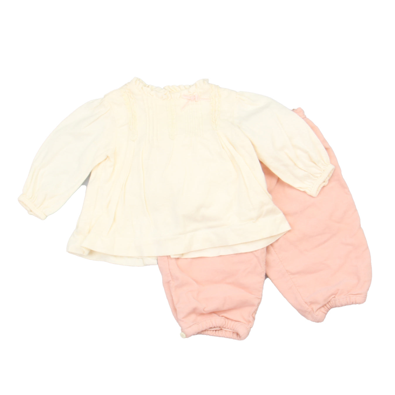 Ralph Lauren Girls Ivory | Pink Apparel Sets Size: 6 Months Ivory | Pink