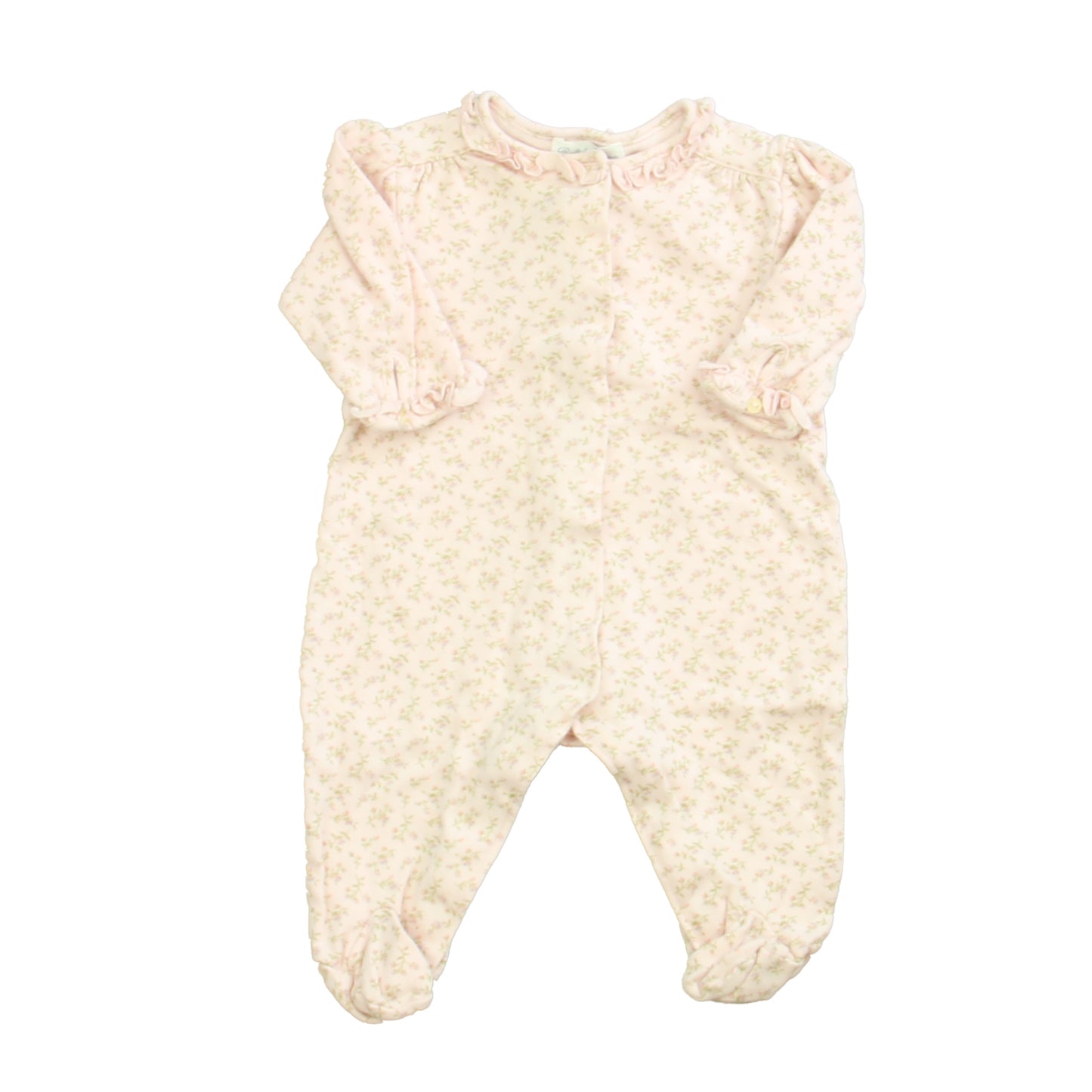 Ralph Lauren Girls Pink Floral Long Sleeve Outfit Size: 6 Months Pink Floral