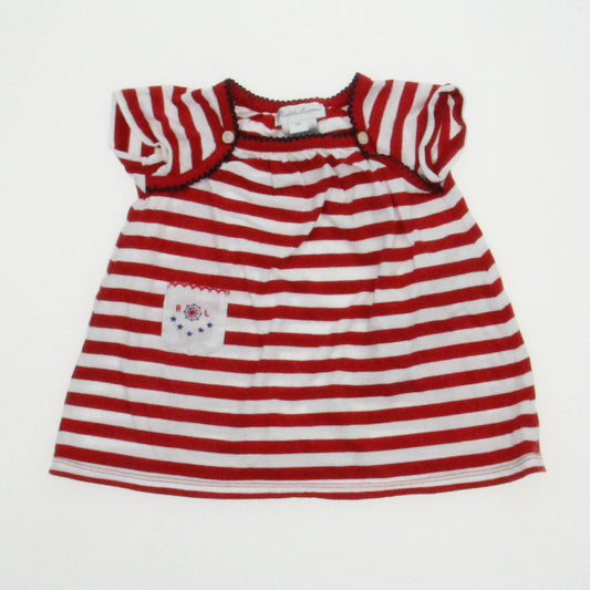 Ralph Lauren Girls Red | White Blouse Size: 6 Months Red | White