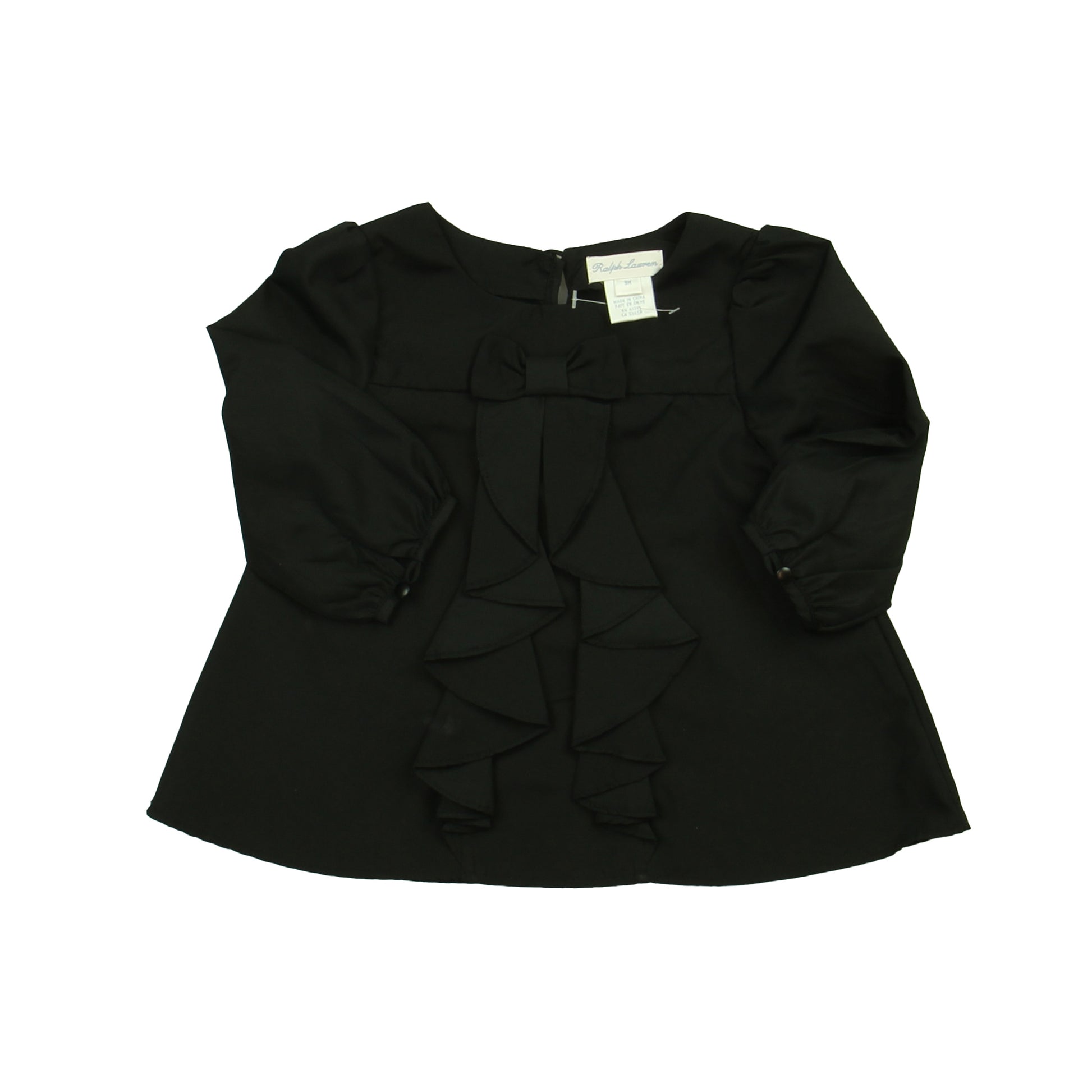 Ralph Lauren Girls Black Blouse Size: 9 Months Black