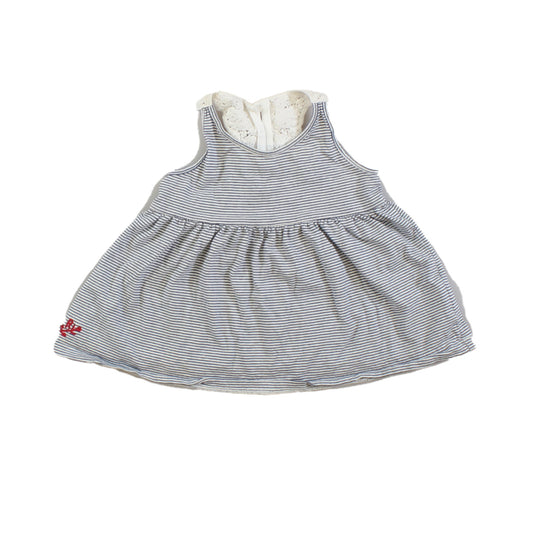 Ralph Lauren Girls White | Blue | Stripes Dress Size: 9 Months White | Blue | Stripes