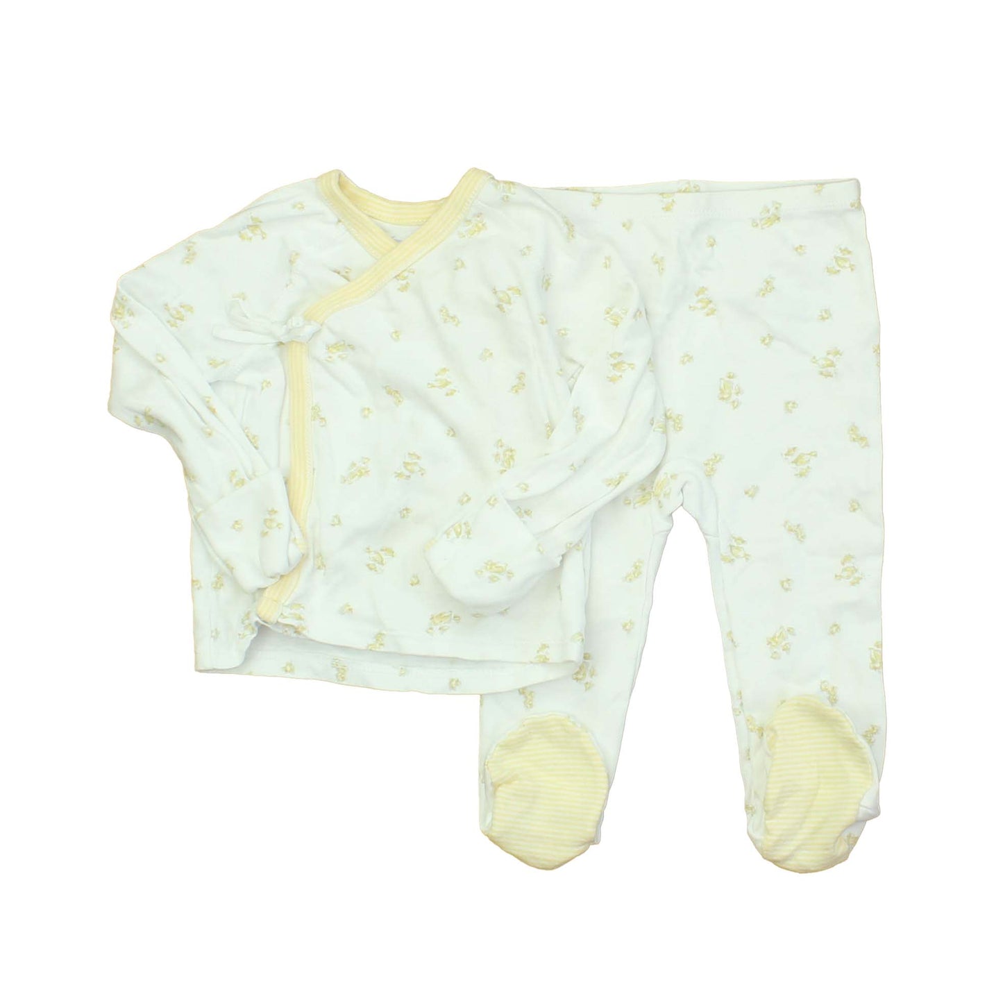 Ralph Lauren Unisex White | Yellow Apparel Sets Size: 9 Months White | Yellow