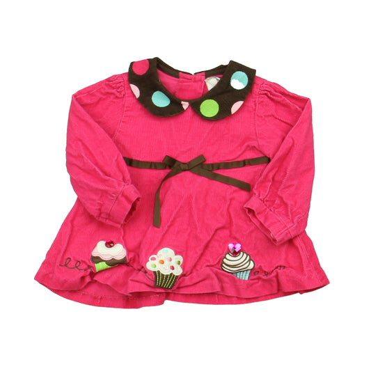 Rare Editions Girls Pink | Brown Long Sleeve Shirt Size: 12 Months Pink | Brown