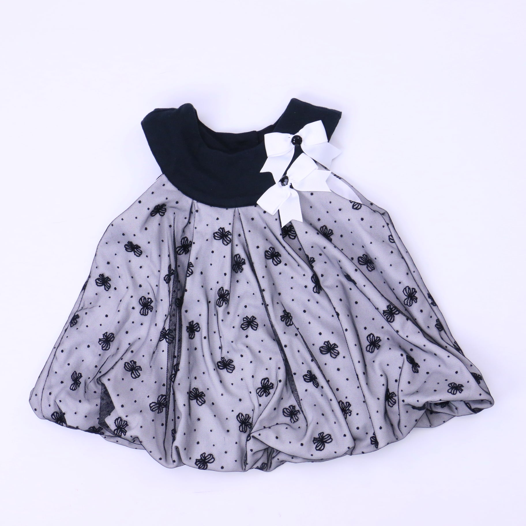 Rare Editions Girls Black | White Special Occasion Dress Size: 18 Months Black | White