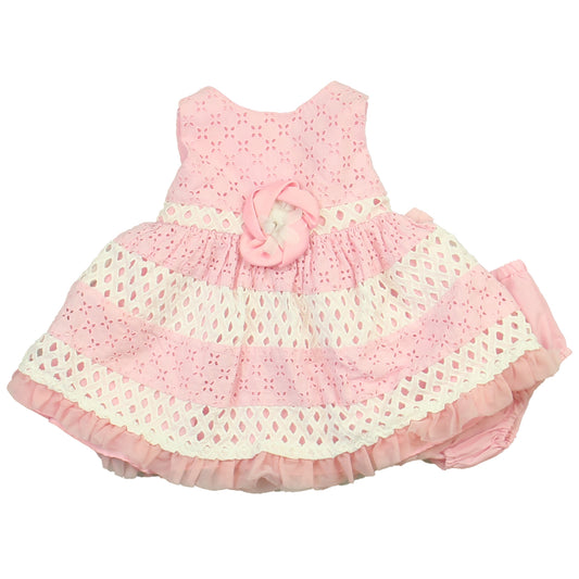 Rare Editions Girls Pink Dress Size: 6-9 Months Pink