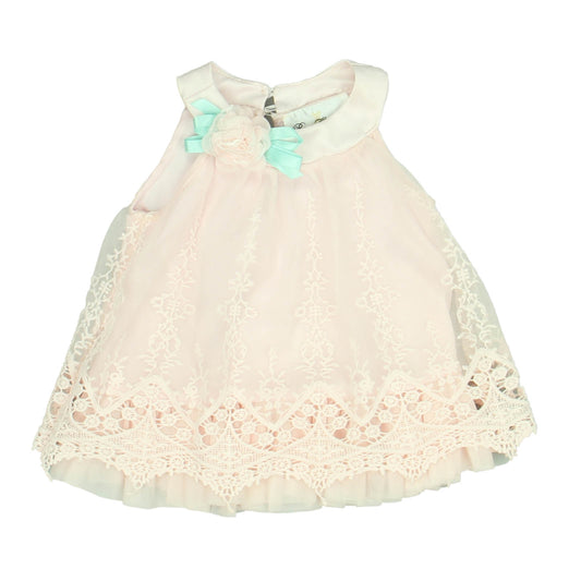 Rare Editions Girls Pink Dress Size: 6-9 Months Pink