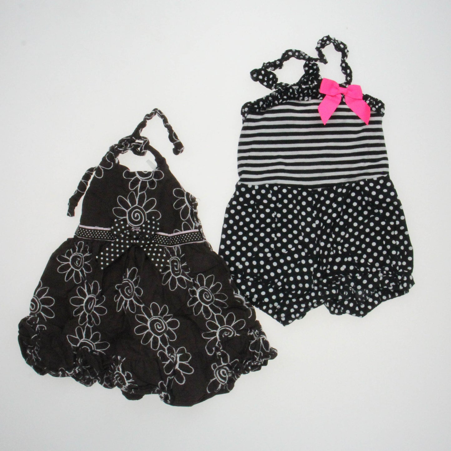 Rare Editions | Rare, Too! Girls Brown Flowers | Black Dots Apparel Sets Size: 1-2T Brown Flowers | Black Dots