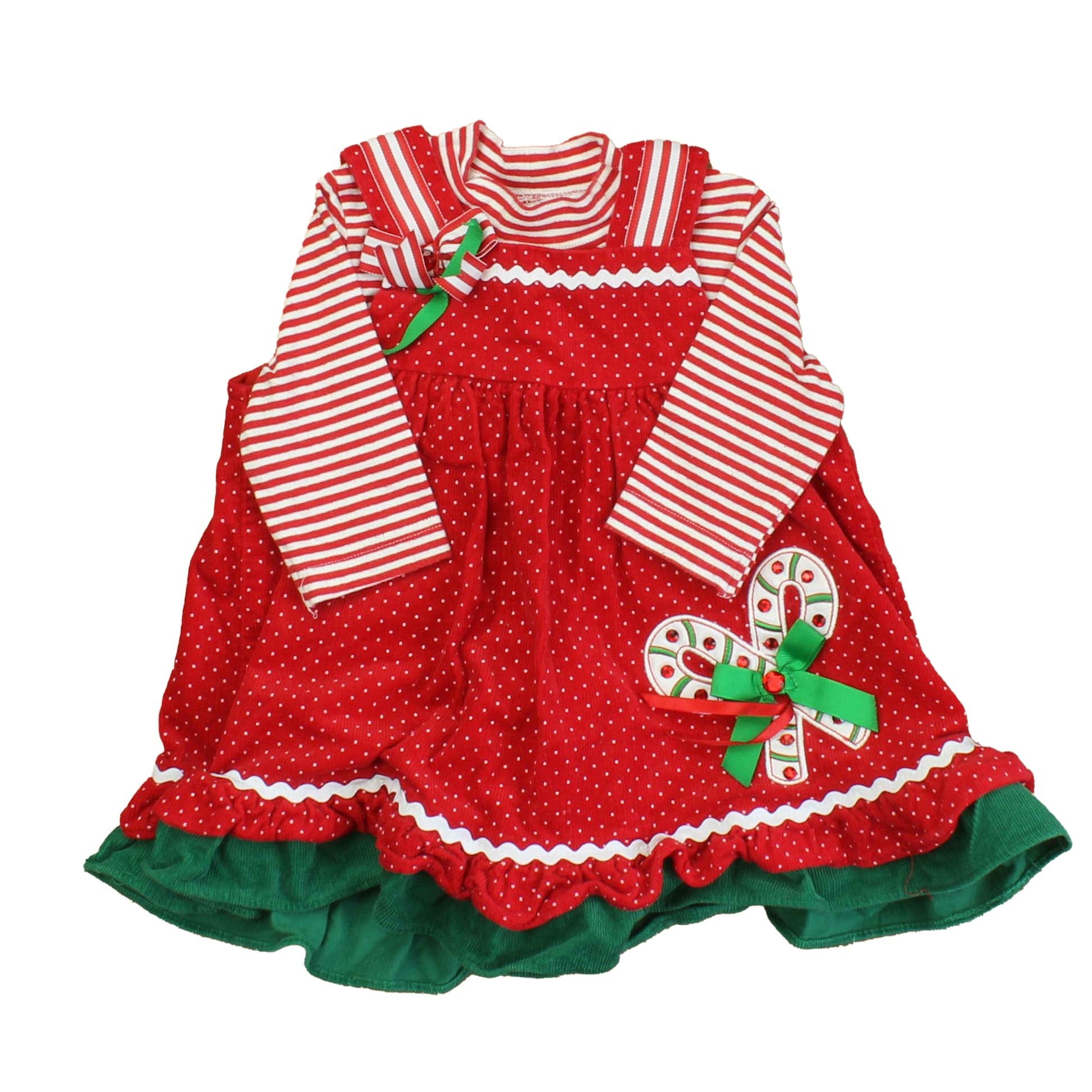 Rare Editionsc Girls Red | Green | White Apparel Sets Size: 12 Months Red | Green | White