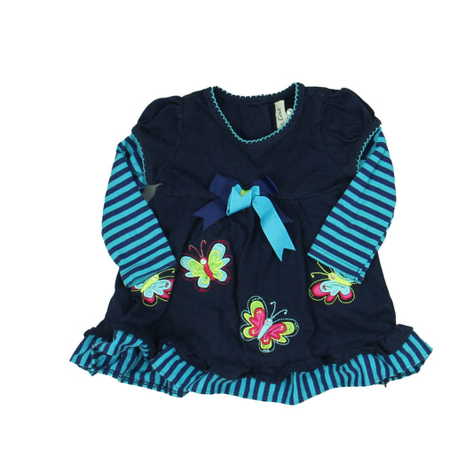 Rare, Too! Girls Blue | Butterflies Dress Size: 12 Months Blue | Butterflies