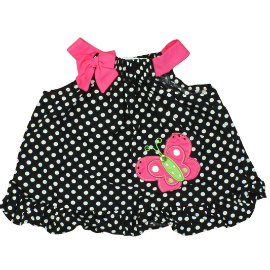 Rare, Too! Girls Blue | White | Polka Dots Blouse Size: 12 Months Blue | White | Polka Dots