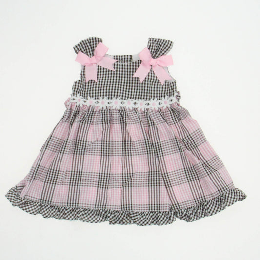 Rare, Too! Girls Brown | White | Pink Dress Size: 6 Months Brown | White | Pink