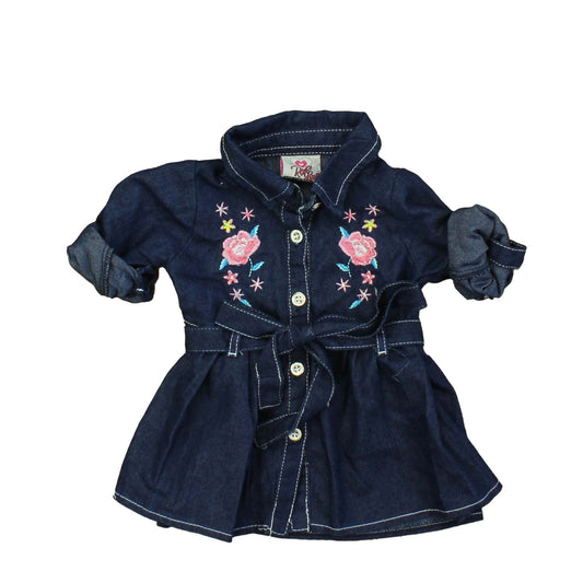 Real Love Girls Blue | Floral Dress Size: 12 Months Blue | Floral