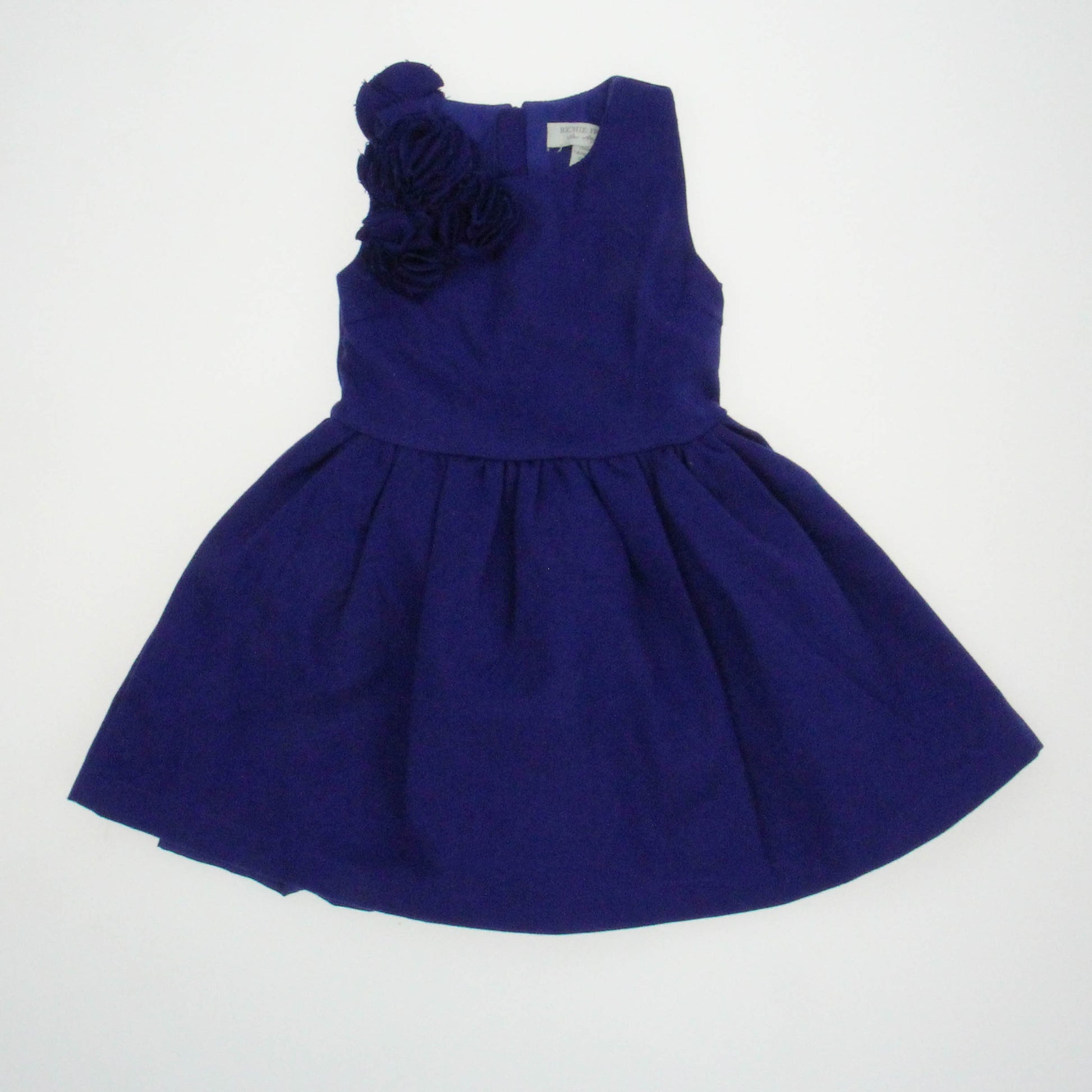 Richie House Girls Blue Dress Size: 12-24 Months Blue