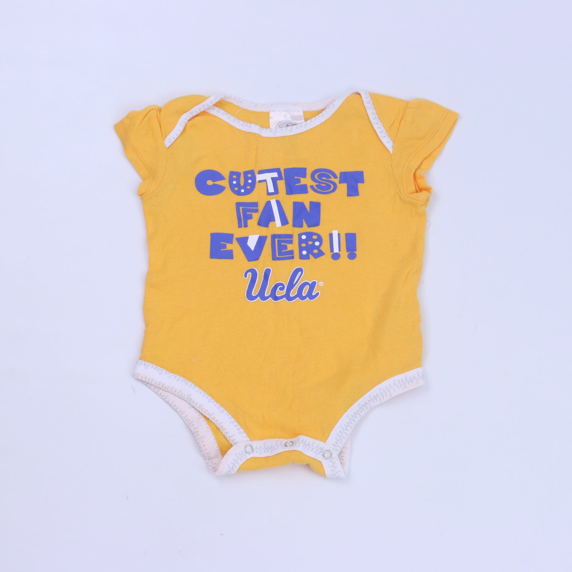 Rivalry Threads "UCLA" Unisex Yellow Onesie Size: 6-9 Months Yellow