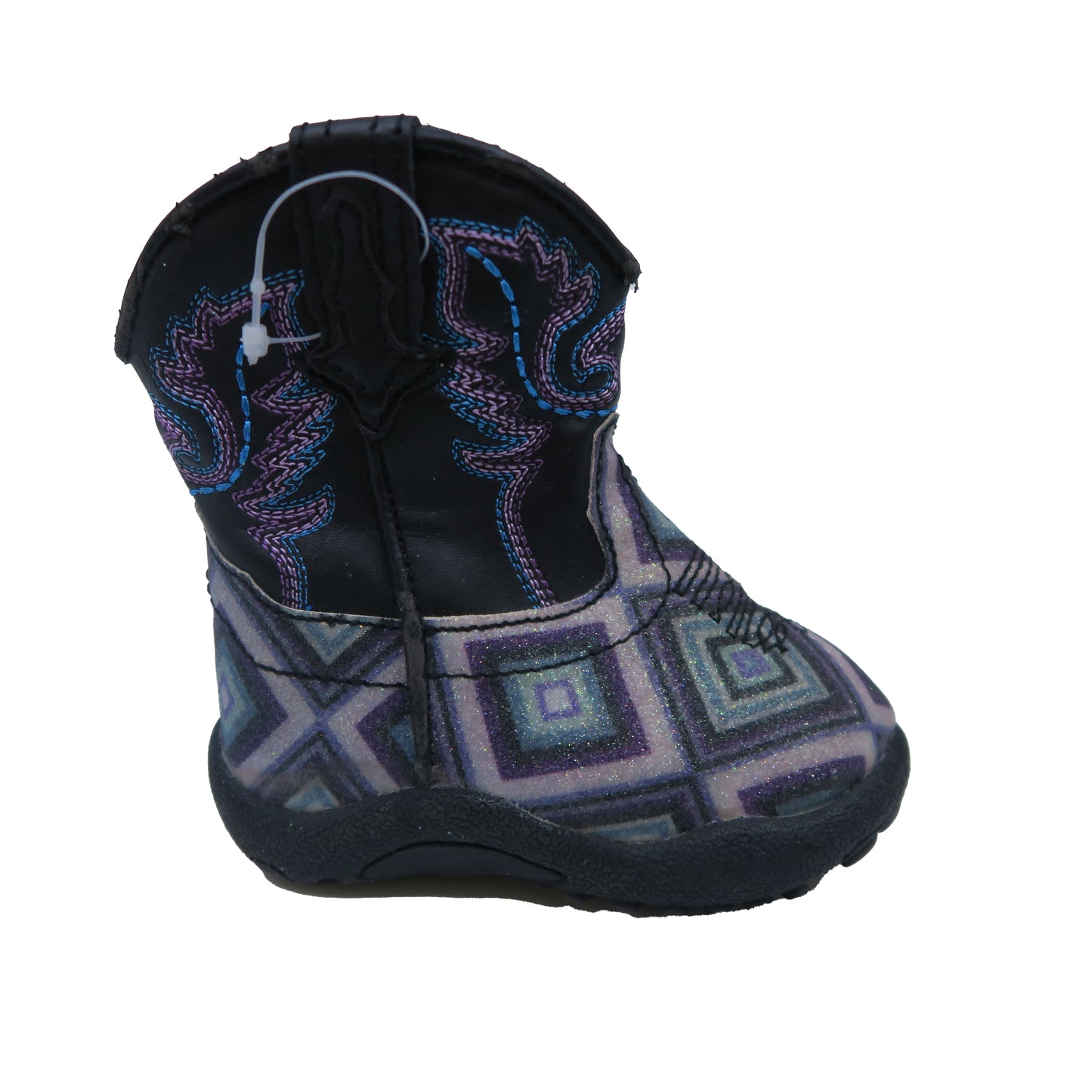 Roper Girls Black | Purple Boots Size: 1 Infant Black | Purple