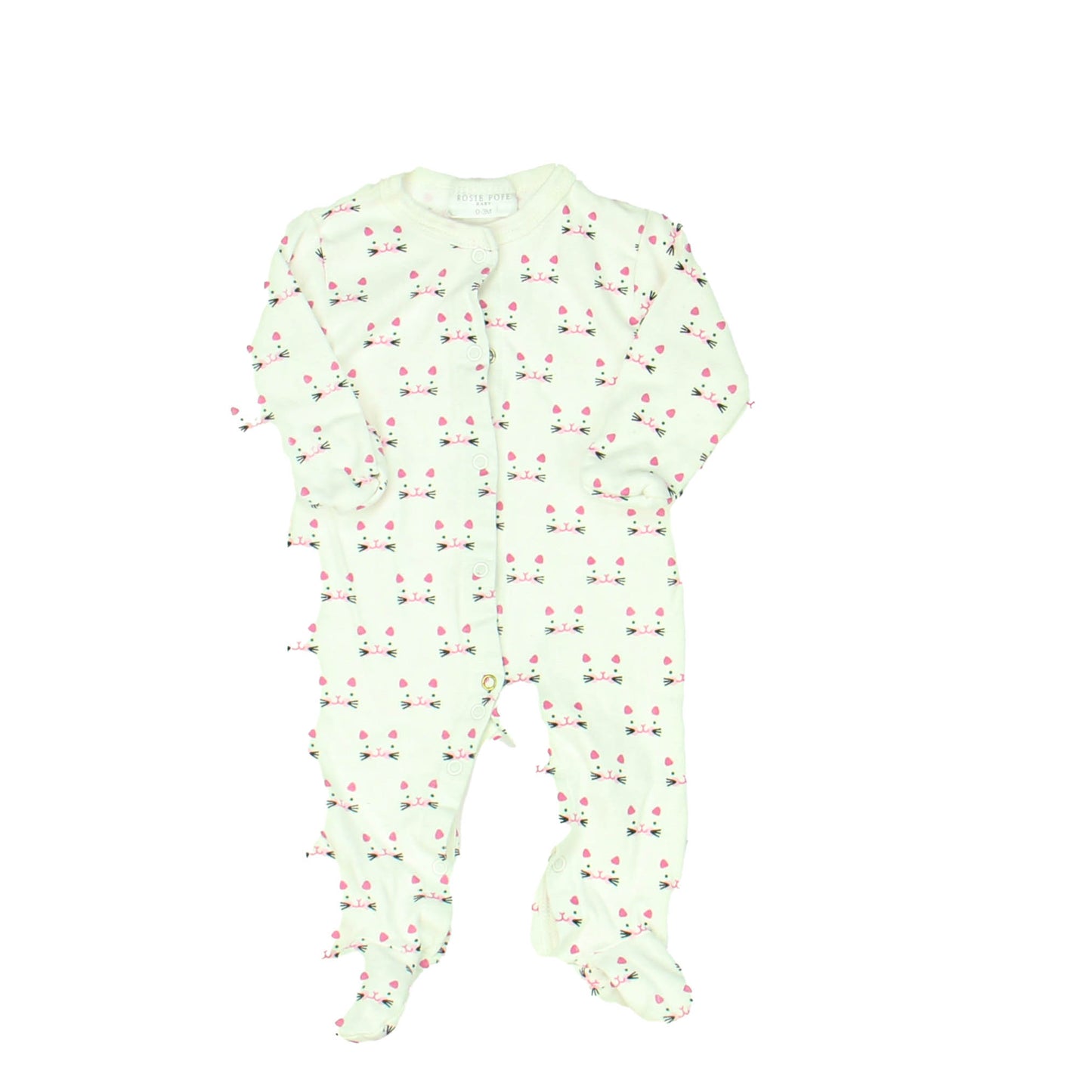 Rosie Pope Girls White | Pink Long Sleeve Outfit Size: 0-3 Months White | Pink