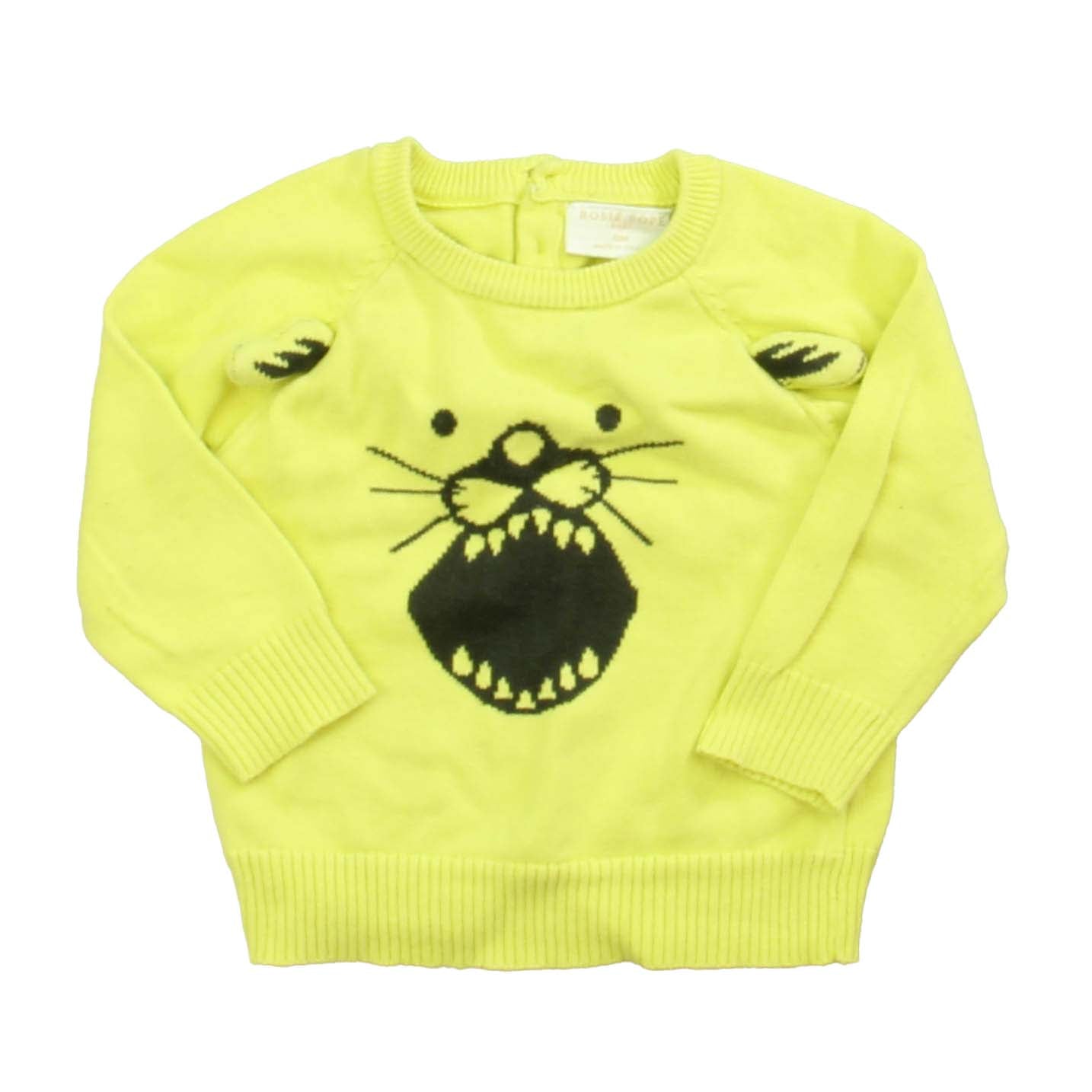 Rosie Pope Unisex Yellow Tiger Sweater Size: 12 Months Yellow Tiger