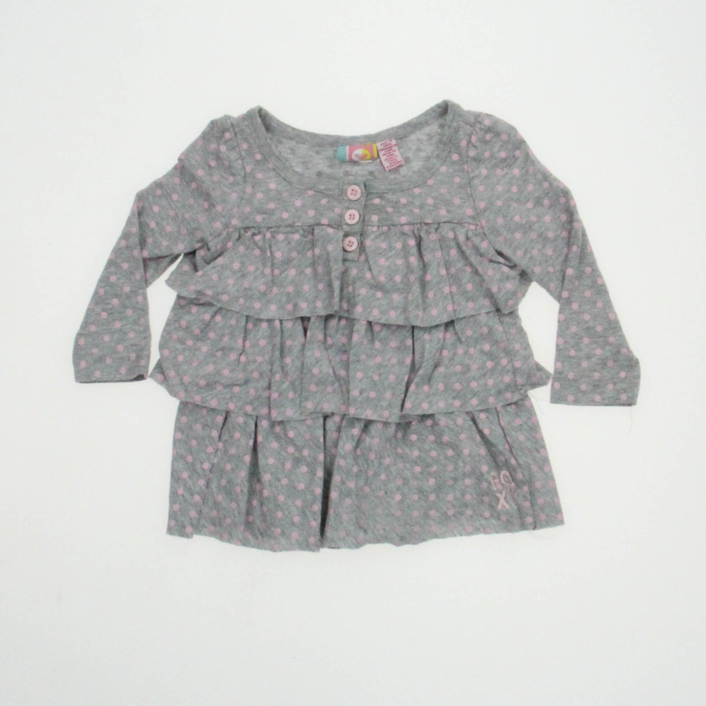 Roxy Girls Grey Dress Size: 6-12 Months Grey