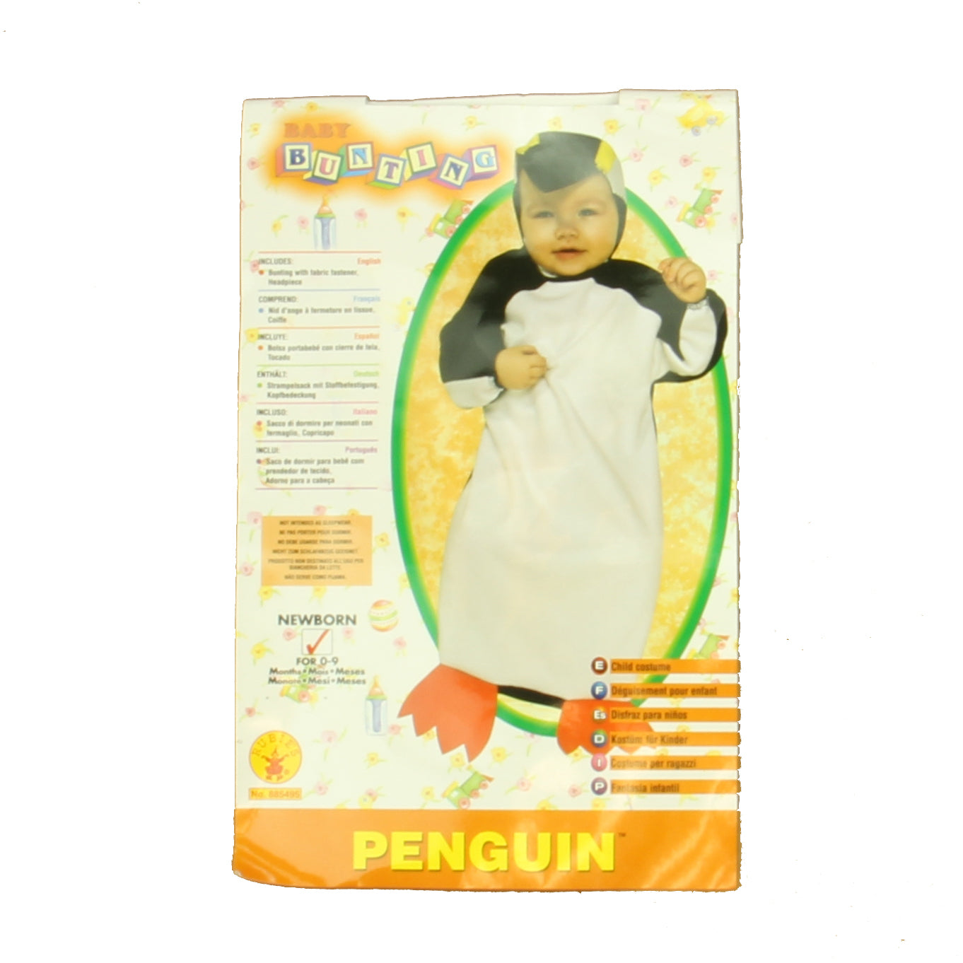 Rubie's Costume Unisex White | Black Penguin Costume Size: 0-9 Months White | Black Penguin