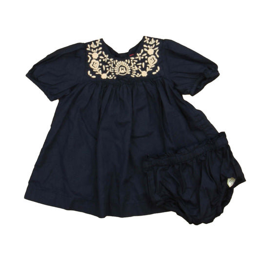 Ruby & Bloom Girls Navy | Pink Dress Size: 3 Months Navy | Pink