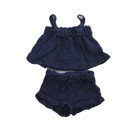 Seed Girls Blue Apparel Sets Size: 6-12 Months Blue