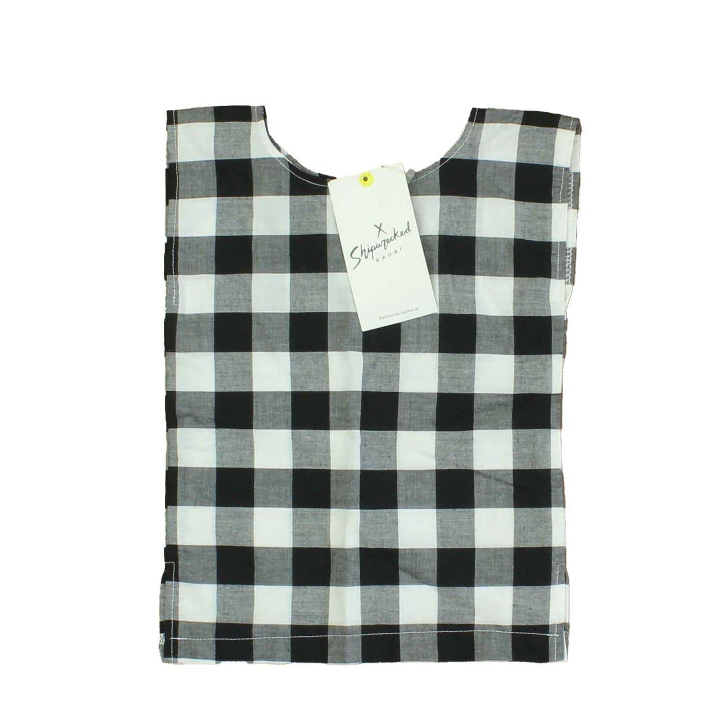 Shipwrecked Kauai Girls Black | White | Checks Blouse Size: 6-12 Months Black | White | Checks
