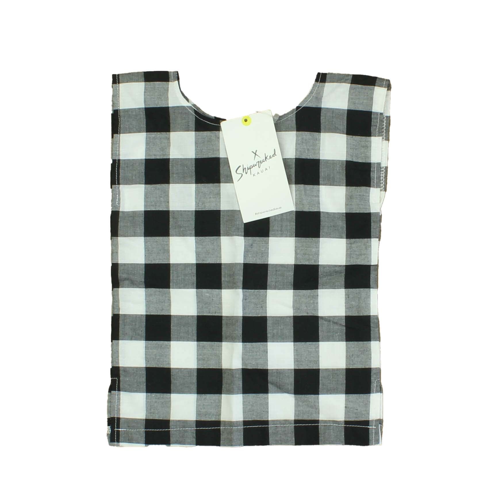 Shipwrecked Kauai Girls Black | White | Checks Blouse Size: 6-12 Months Black | White | Checks