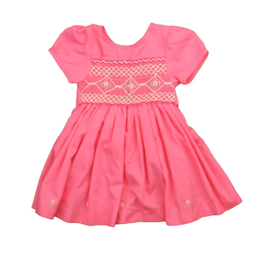 Silly Sissy Girls Pink Smocked Dress Size: 12 Months Pink Smocked