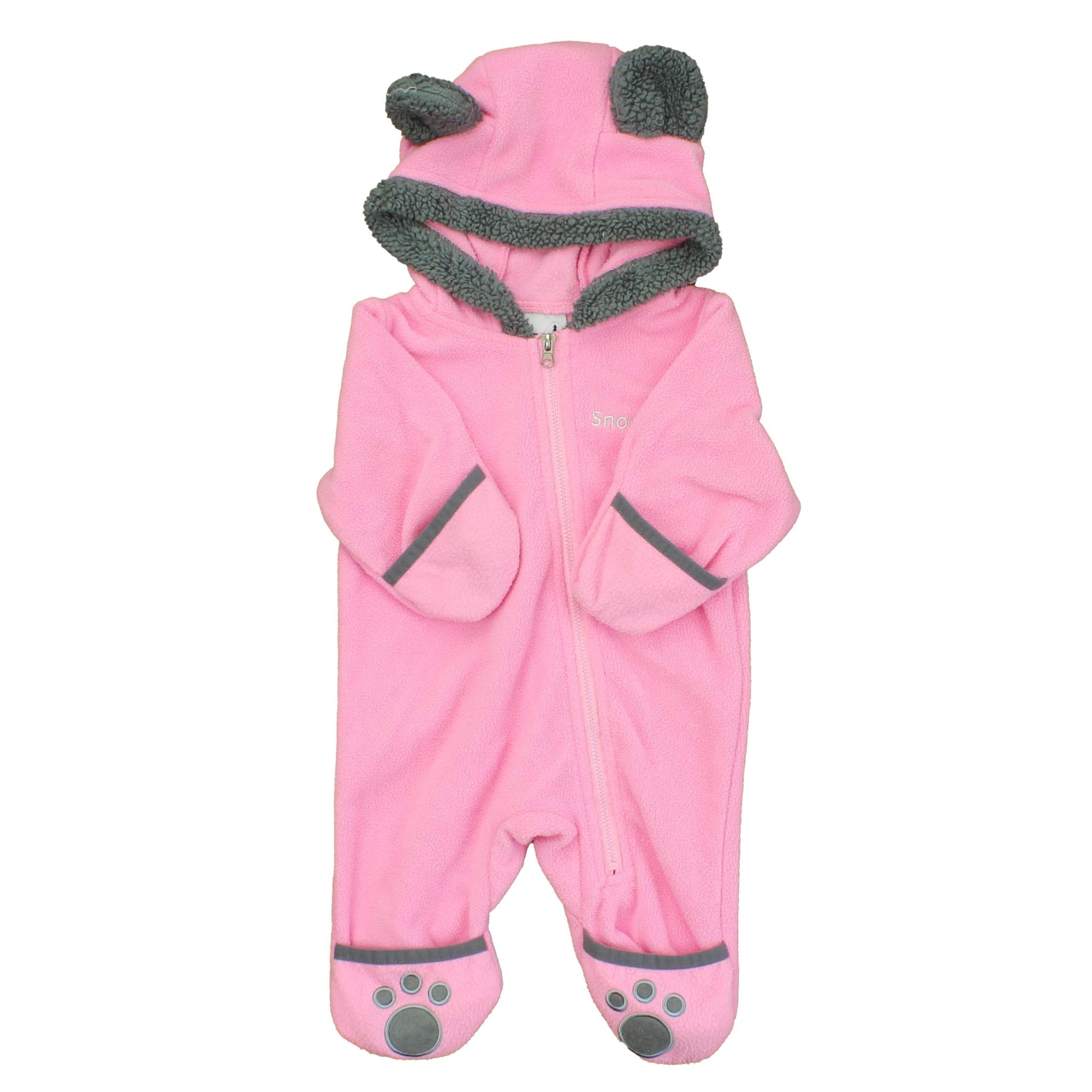 Snonook Girls Pink | Grey Bunting Size: 0-3 Months Pink | Grey