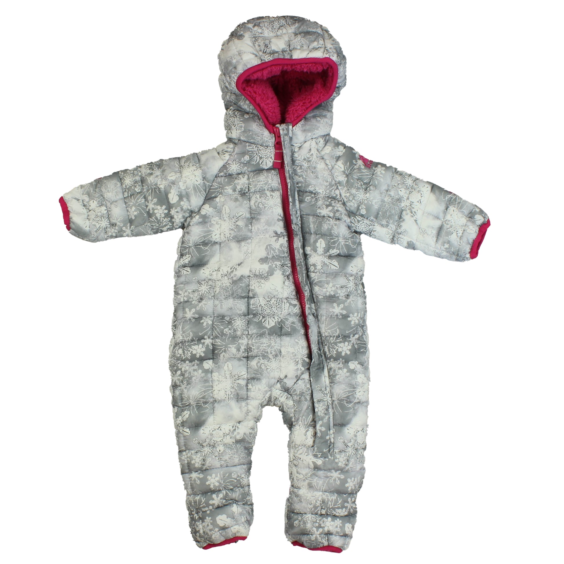 Snozu Girls Pink White | Grey Bunting Size: 3-6 Months Pink White | Grey