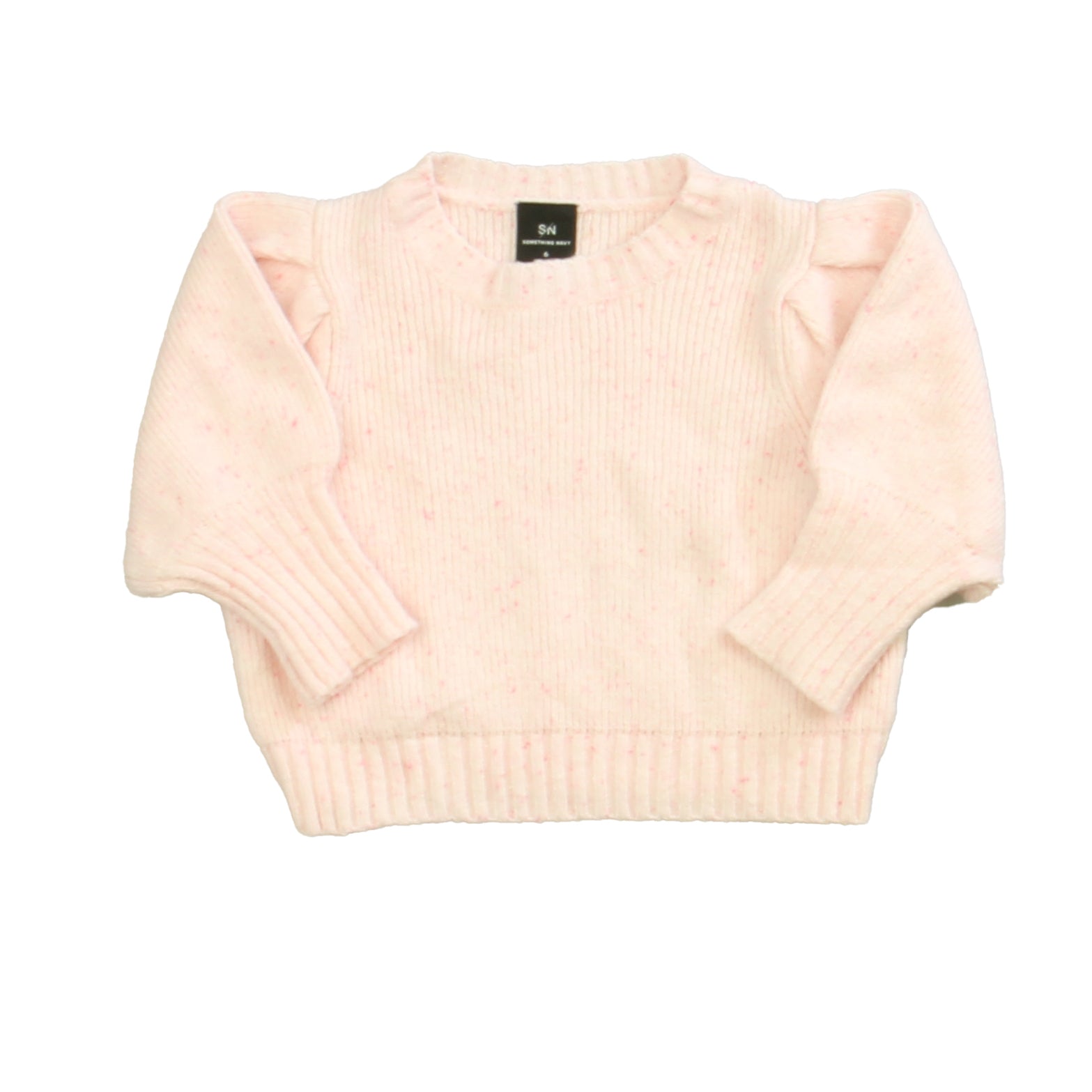 Something Navy Girls Pink Sweater Size: 6 Months Pink