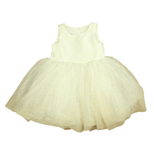 Special Editions Girls White | Gold Special Occasion Dress Size: 18 Months White | Gold