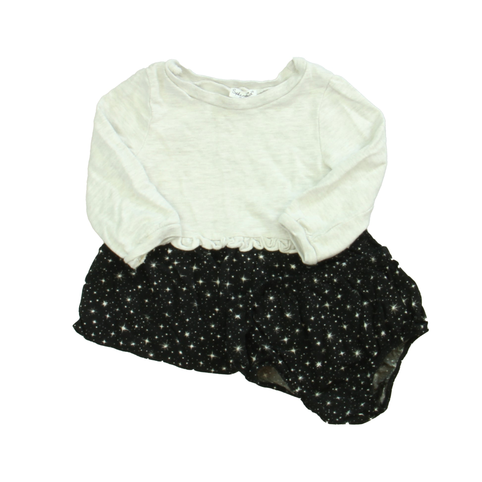 Splendid Girls Gray | Black Dress Size: 12-18 Months Gray | Black