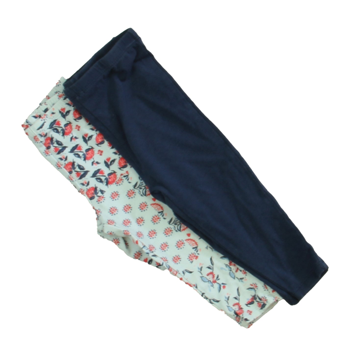Splendid Girls Navy | Blue Floral Leggings Size: 6-12 Months Navy | Blue Floral