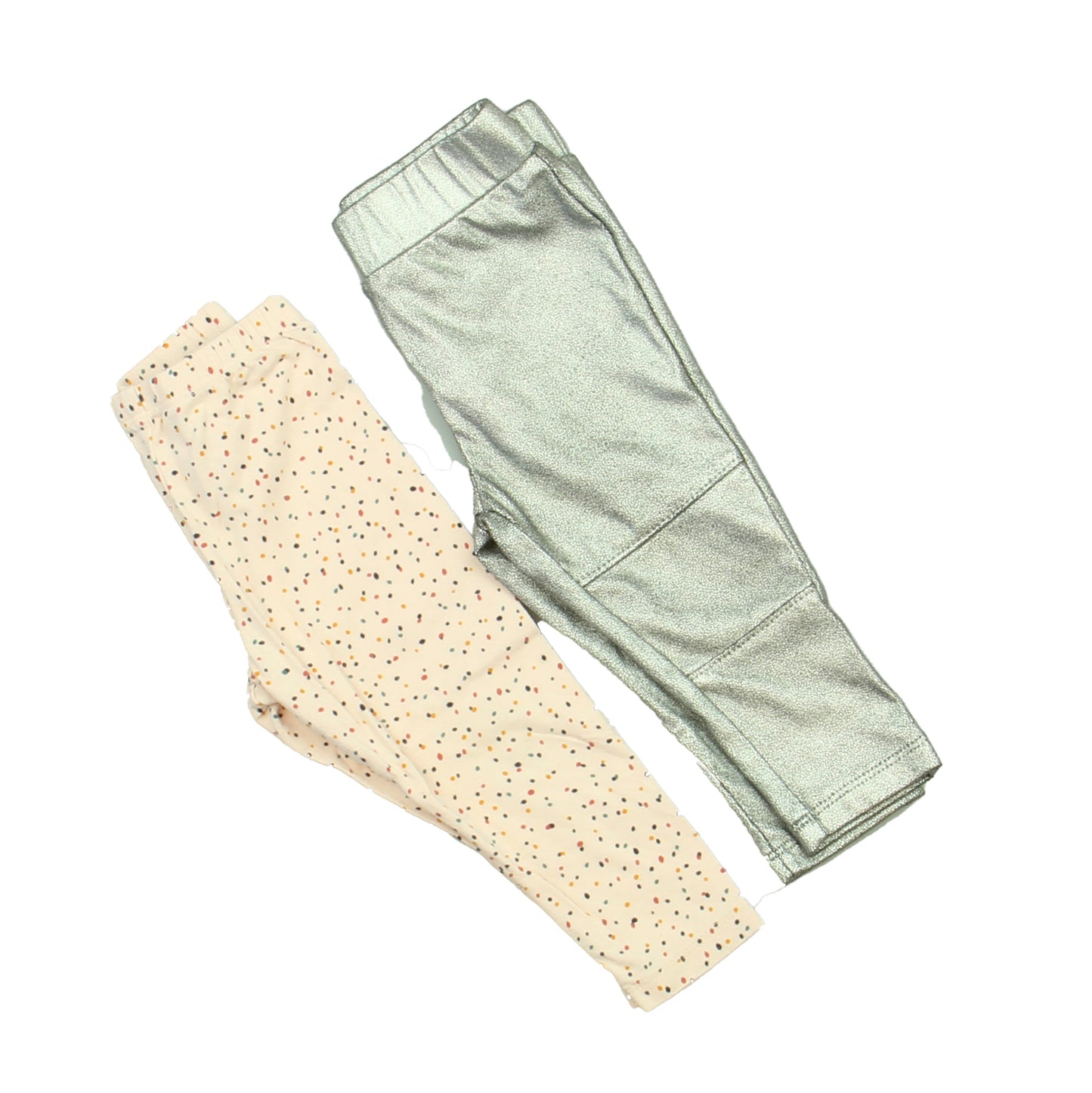 Splendid Girls Pink | Silver Leggings Size: 6-12 Months Pink | Silver