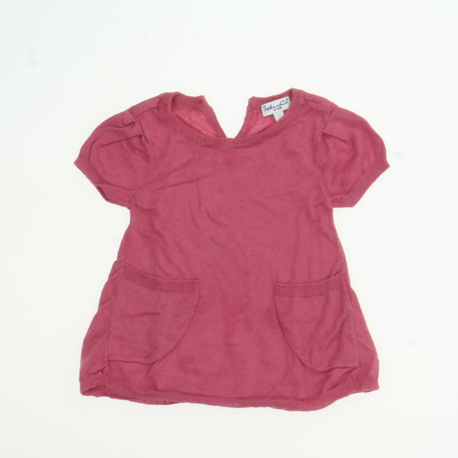 Splendid Girls Pink Sweater Dress Size: 6-12 Months Pink
