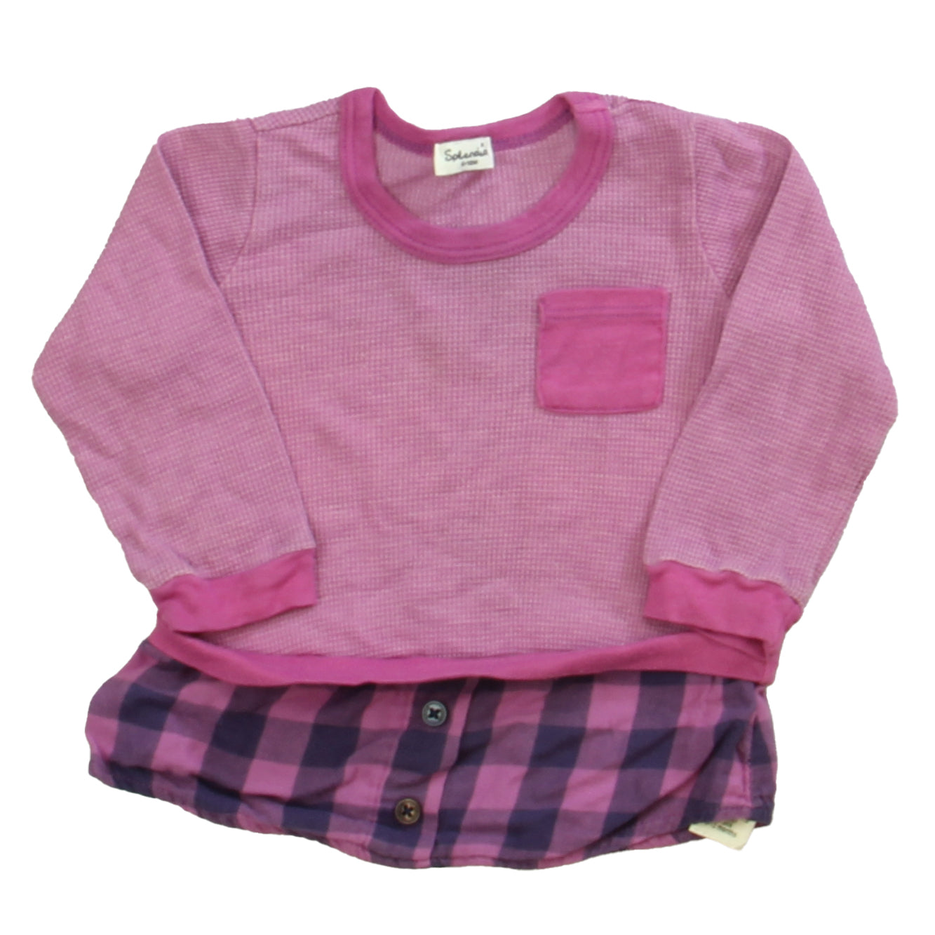 Splendid Girls Purple Long Sleeve Shirt Size: 6-12 Months Purple