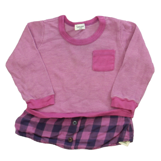Splendid Girls Purple Long Sleeve Shirt Size: 6-12 Months Purple