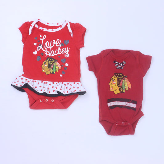 Squirt Squad | NHL Girls Red Onesie Size: 0-3 Months