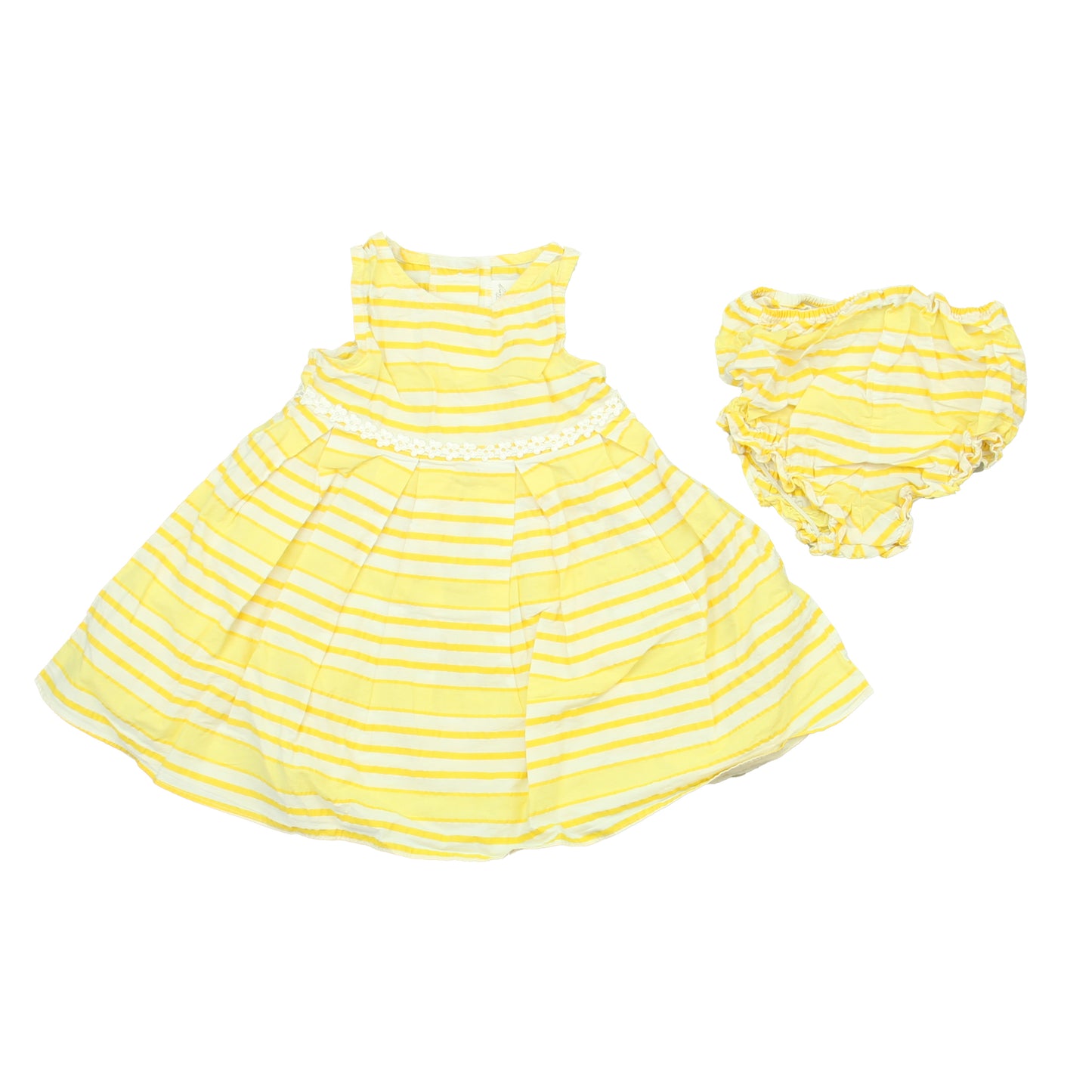 Starting Out Girls Yellow | White | Stripes Dress Size: 18 Months Yellow | White | Stripes