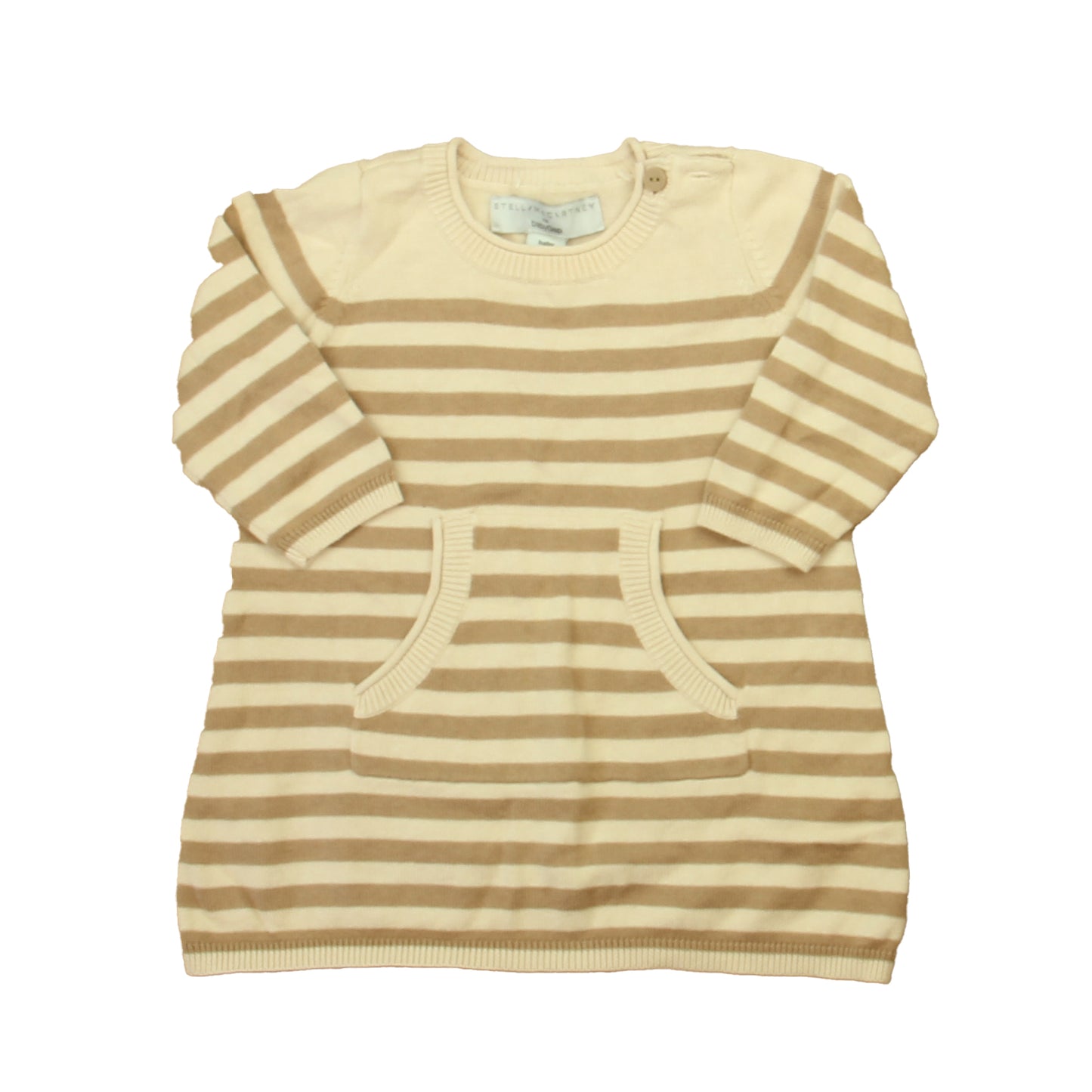 Stella McCartney for Gap Girls Brown | Beige Stripe Sweater Dress Size: 3-6 Months Brown | Beige Stripe