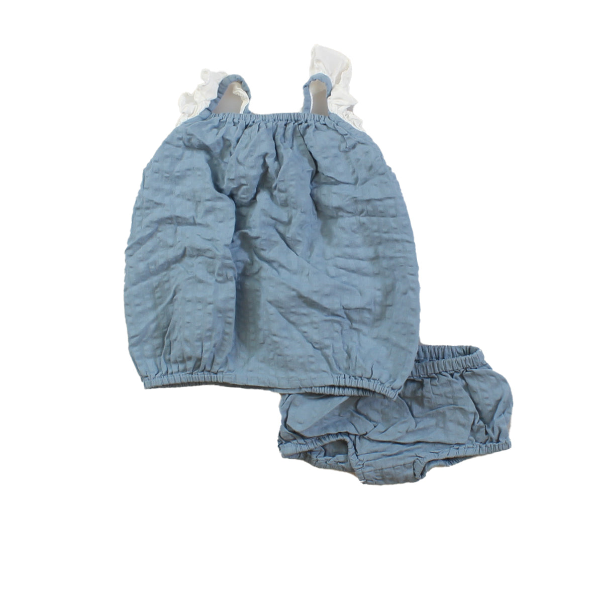 Stem Girls Blue | White Dress Size: 3 Months Blue | White