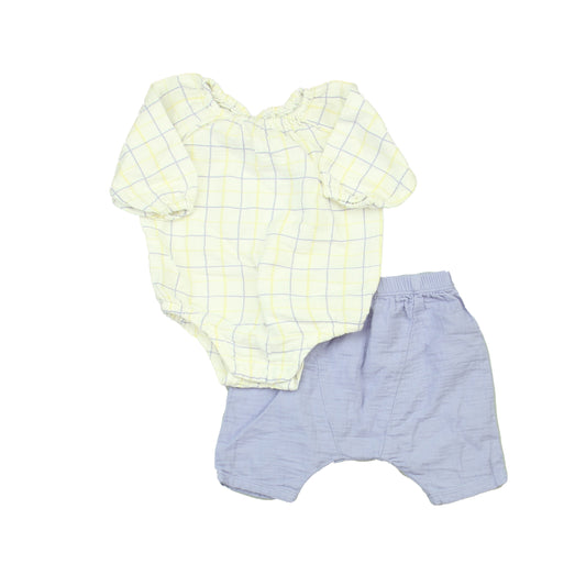 Stem Girls White | Purple Apparel Sets Size: 3 Months White | Purple