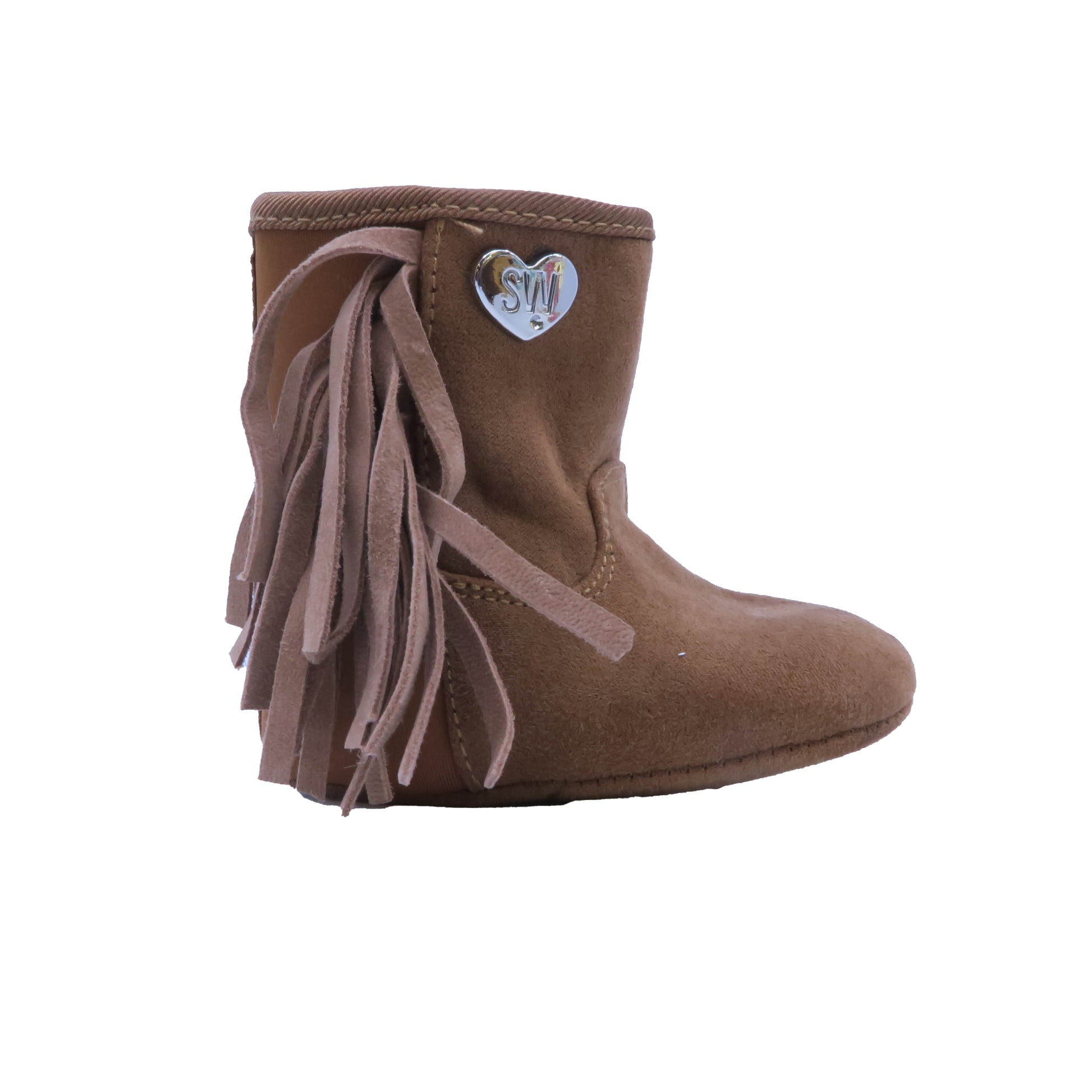 Stuart Weitzman Girls Brown Booties Size: 2 Infant Brown