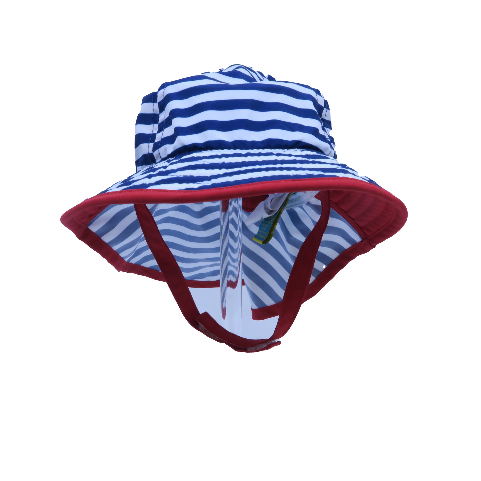 Sun Day Best Unisex White | Blue | Red Sun Hat Size: 0-6 Months White | Blue | Red